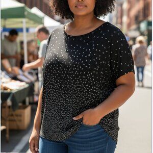 Betty Barclay Collection Women's Shirt Knit Top Black Plus Size 18  Casual